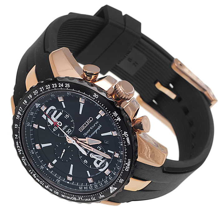 zegarek Seiko SNAF28P1 złoty Sportura - miniatura 4