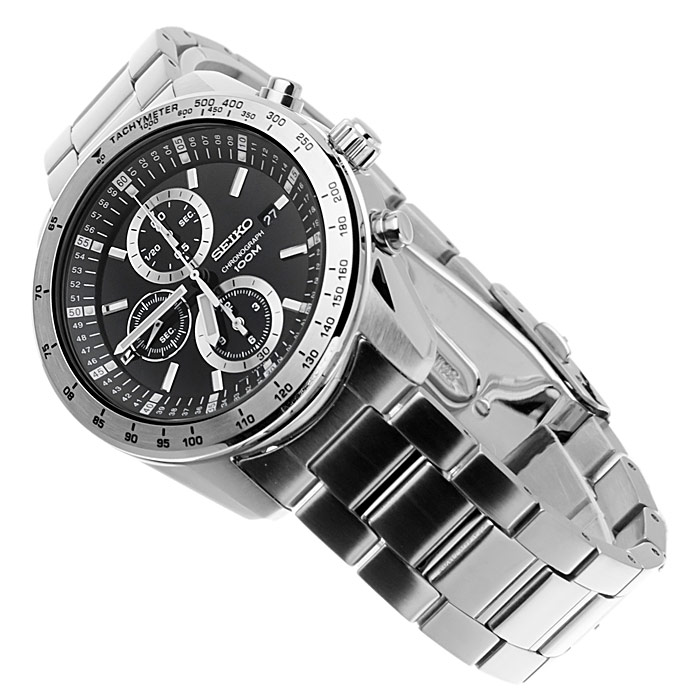zegarek Seiko SNDB53P1 srebrny Chronograph - miniatura 4