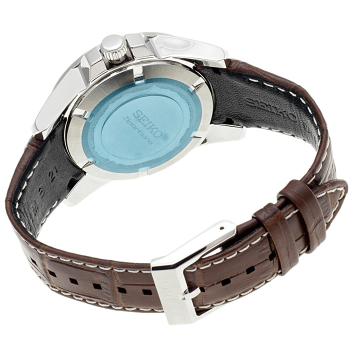 Seiko SNP055P2 Sportura zegarek męski sportowy szafirowe - miniatura 5