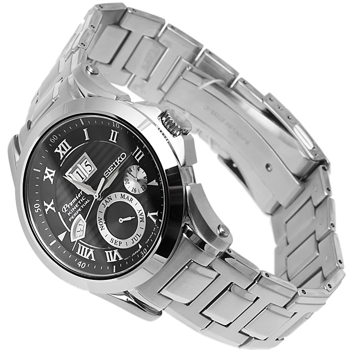 zegarek Seiko SNP059P1 srebrny Premier - miniatura 4