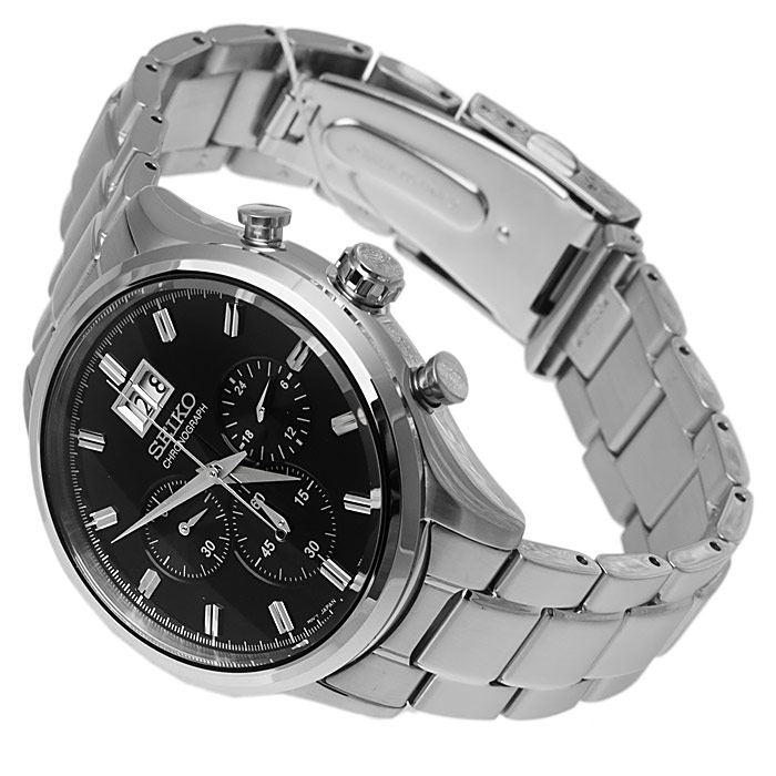 zegarek Seiko SPC083P1 srebrny Chronograph - miniatura 4