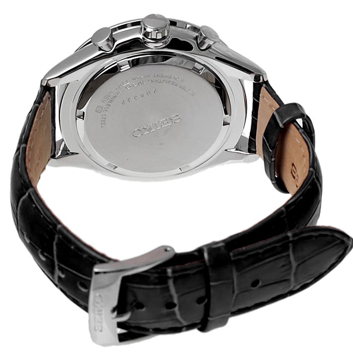 Seiko SPC087P1 Chronograph zegarek męski klasyczny mineralne utwardzane - miniatura 5