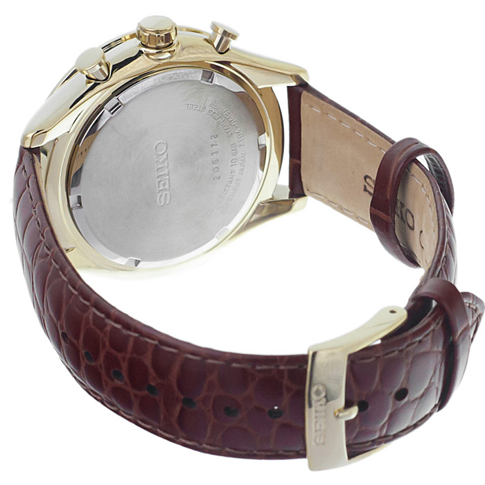 Seiko SPC088P1 Chronograph zegarek męski sportowy mineralne utwardzane - miniatura 5