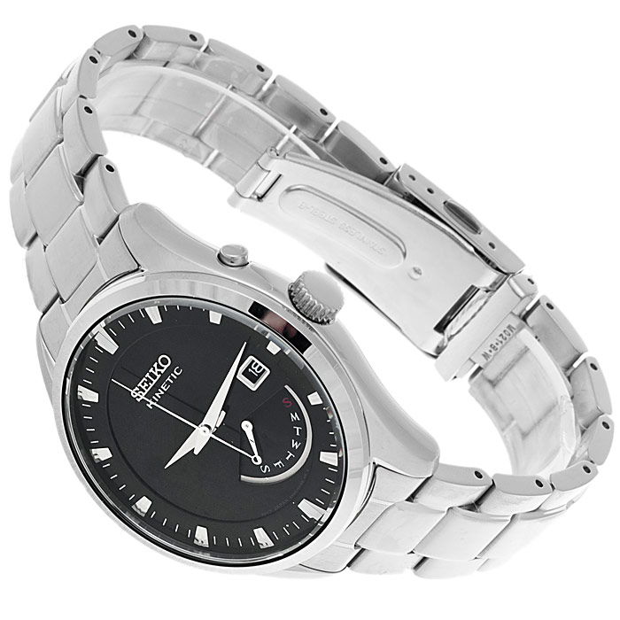 zegarek Seiko SRN045P1 srebrny Kinetic - miniatura 4