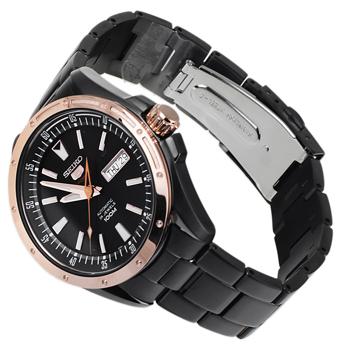 zegarek Seiko SRP162K1 czarny Sports Automat - miniatura 4