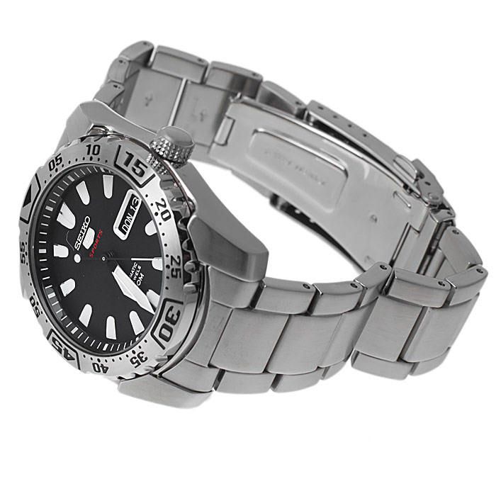 zegarek Seiko SRP165K1 srebrny Sports Automat - miniatura 4