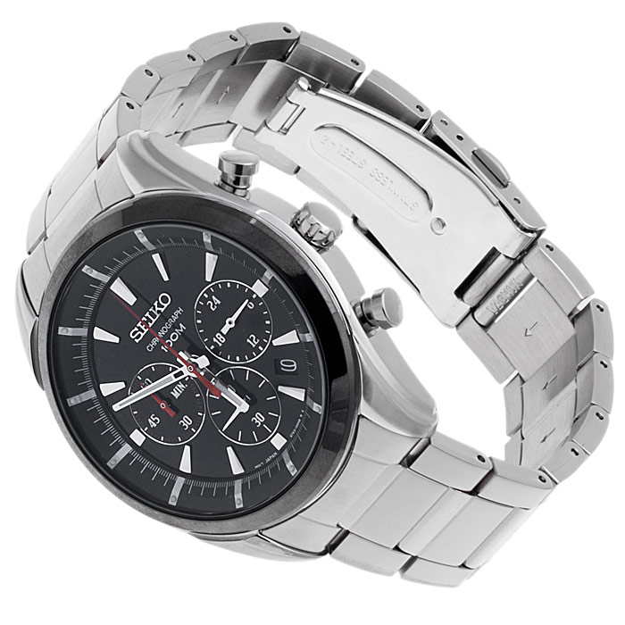 zegarek Seiko SSB089P1 srebrny Chronograph - miniatura 4