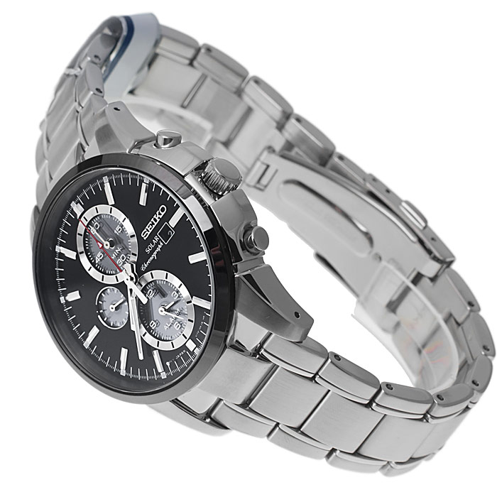 zegarek Seiko SSC087P1 srebrny Chronograph - miniatura 4