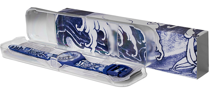 Swatch SUOZ154 Blue Graft Originals New Gent fashion/modowy zegarek niebieski - miniatura 2