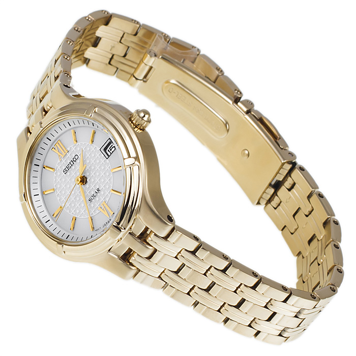 zegarek Seiko SUT018P1 złoty Solar - miniatura 4