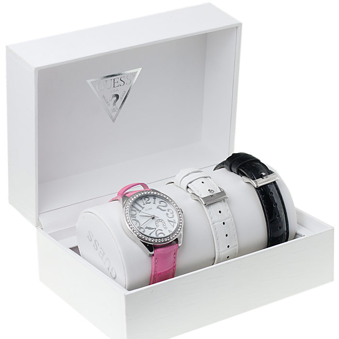 Guess W11130L1 Pasek fashion/modowy zegarek srebrny - miniatura 6