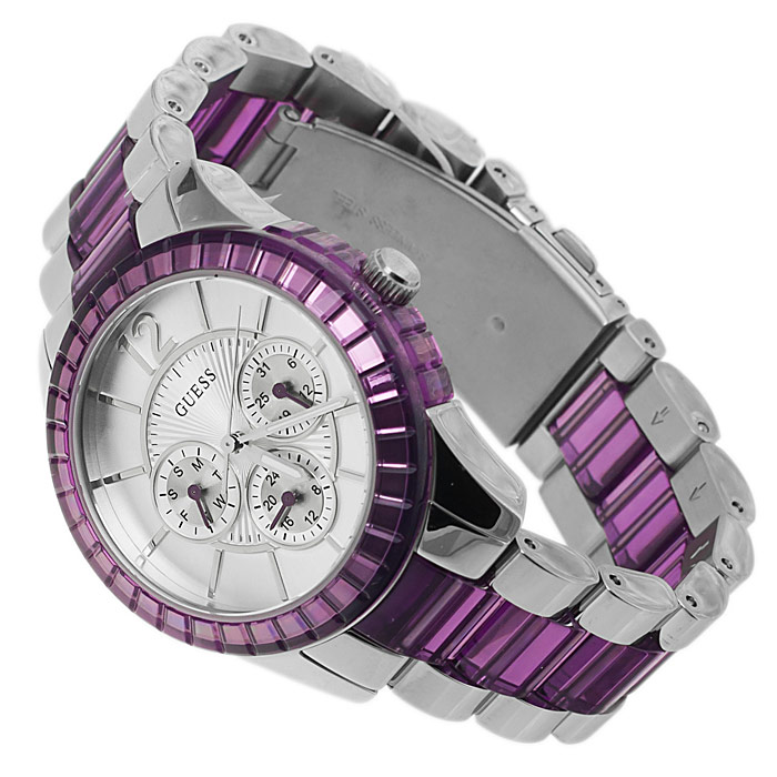 zegarek Guess W13582L4 srebrny Bransoleta - miniatura 4
