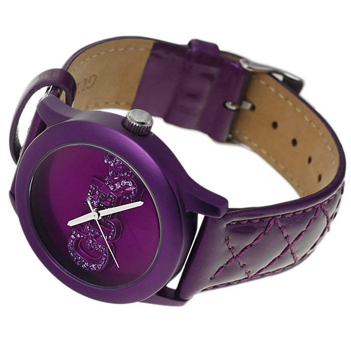 zegarek Guess W70040L3 fioletowy Pasek - miniatura 4