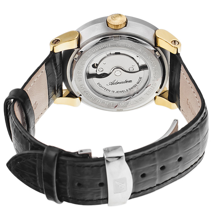 Adriatica A1079.2253A zegarek męski klasyczny Automatic pasek - miniatura 7