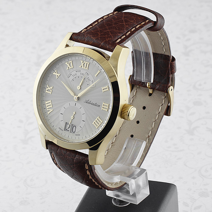 Adriatica A8139.2233Q Pasek zegarek męski klasyczny mineralne utwardzane - miniatura 4
