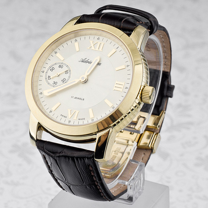 zegarek Adriatica A8190.1261M złoty Automatic - miniatura 4