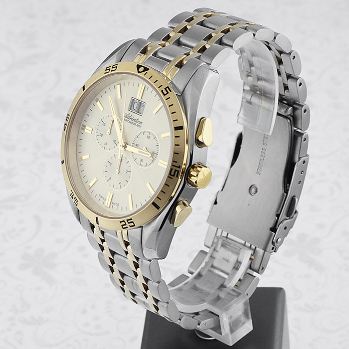 Adriatica A8202.2111CH Bransoleta Chronograph zegarek męski klasyczny szafirowe - miniatura 3
