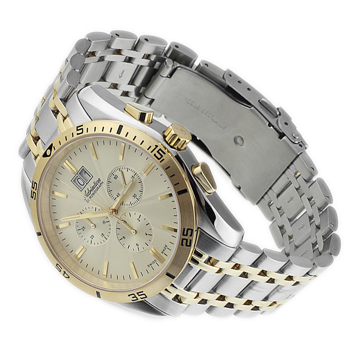 Adriatica A8202.2111CH Chronograph Bransoleta klasyczny zegarek srebrny - miniatura 4