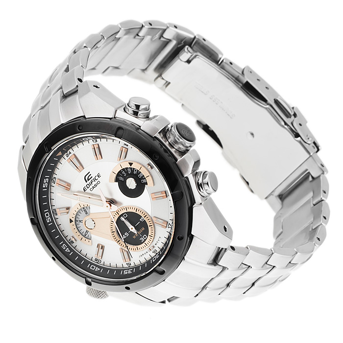 Edifice EF-535D-7AVEF EDIFICE Momentum sportowy zegarek srebrny - miniatura 4