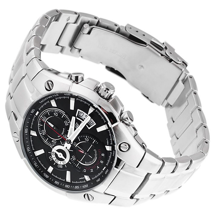 Edifice EF-555D-1AVEF Edifice sportowy zegarek srebrny - miniatura 4