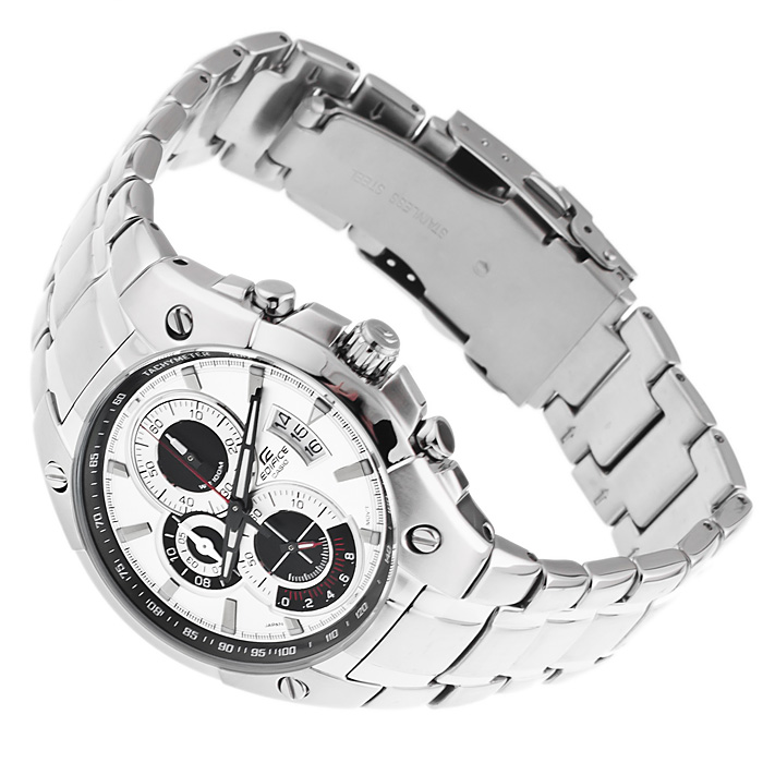 Edifice EF-555D-7AVEF EDIFICE Momentum sportowy zegarek srebrny - miniatura 4