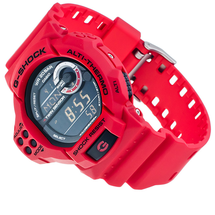 G-Shock GDF-100-4ER Wind Master G-Shock sportowy zegarek czerwony - miniatura 4