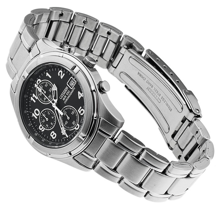 Citizen AN0750-61E Chrono sportowy zegarek srebrny - miniatura 5