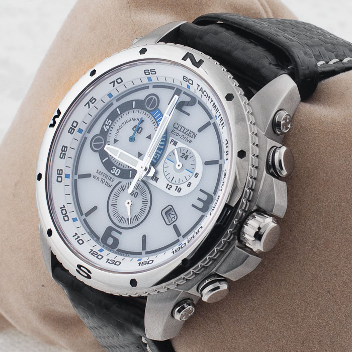 zegarek Citizen AT0761-08A srebrny Chrono - miniatura 3
