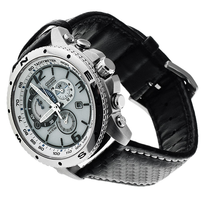 Citizen AT0761-08A Chrono sportowy zegarek srebrny - miniatura 5