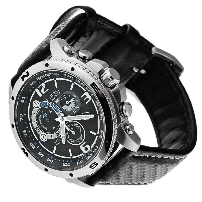Citizen AT0761-08E Chrono sportowy zegarek srebrny - miniatura 5