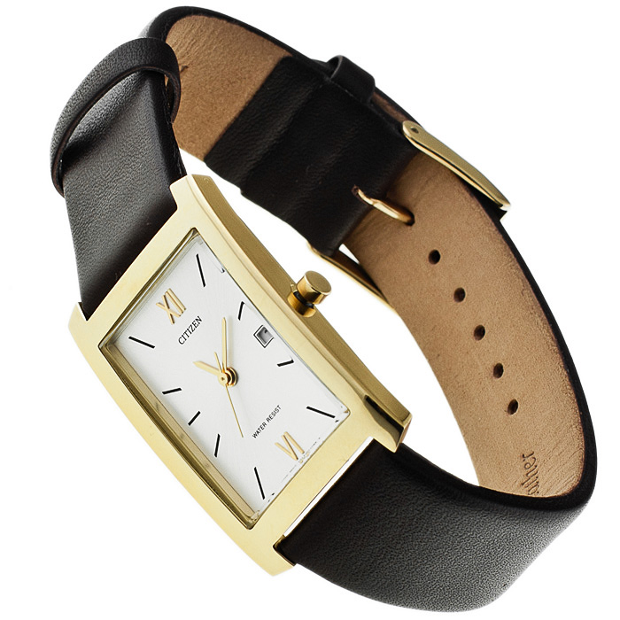 Citizen BH0402-36A Leather klasyczny zegarek złoty - miniatura 4
