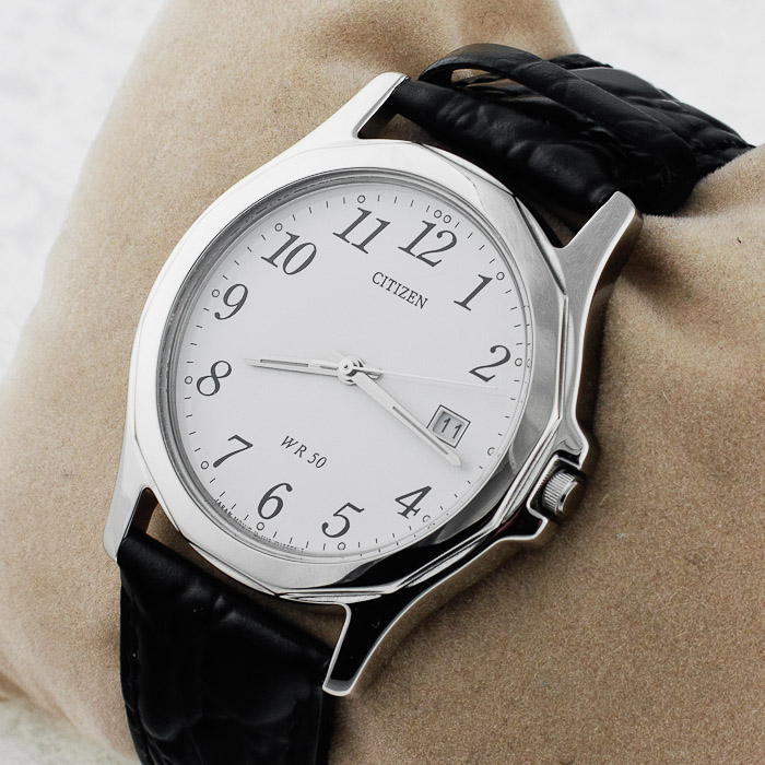 zegarek Citizen BI0740-02A srebrny Leather - miniatura 2