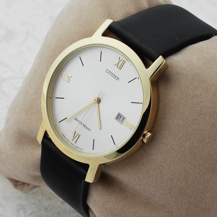 zegarek Citizen BK0912-38A złoty Leather - miniatura 2