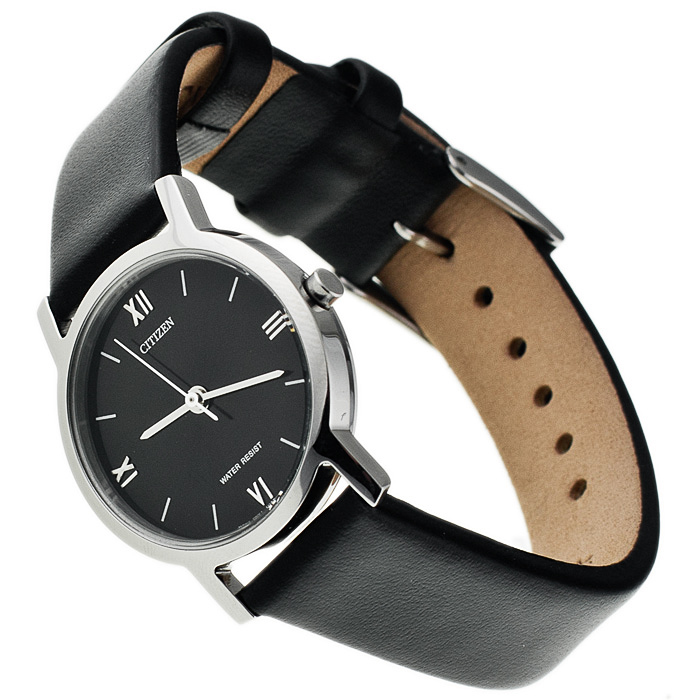 Citizen EL1650-39E Leather klasyczny zegarek srebrny - miniatura 5