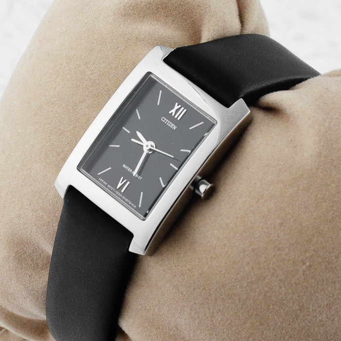 zegarek Citizen EL1660-35E srebrny Leather - miniatura 2