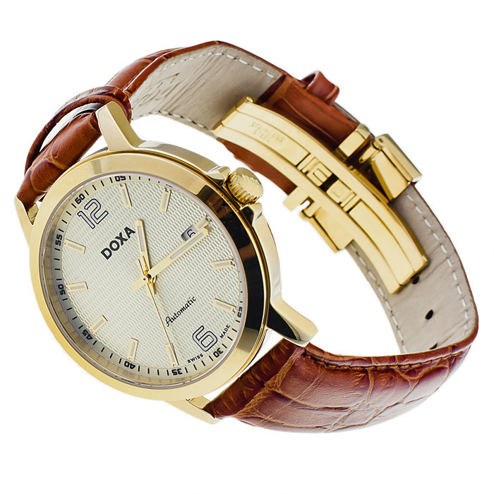 Doxa 203.30.303.02 California klasyczny zegarek złoty - miniatura 4