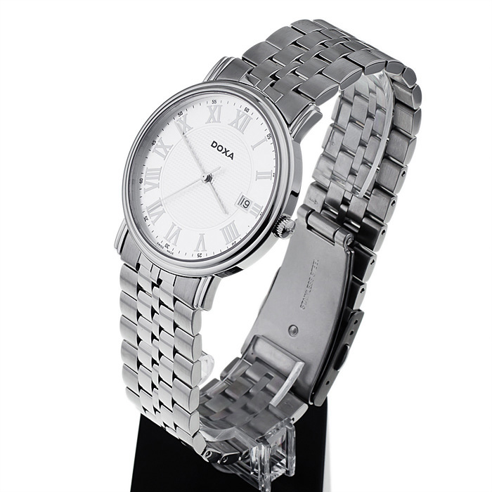 Doxa 221.10.022n.10 Royal zegarek męski klasyczny szafirowe - miniatura 3
