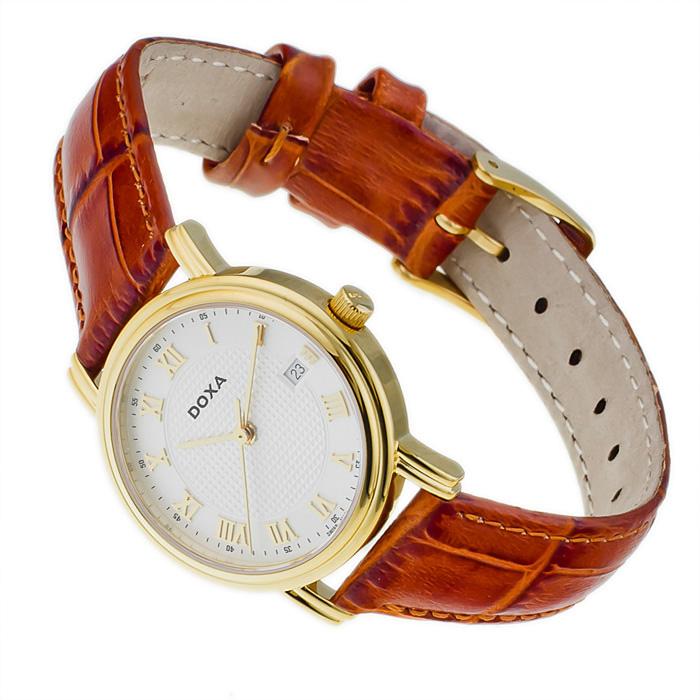 Doxa 221.35.022.02 Royal klasyczny zegarek złoty - miniatura 4