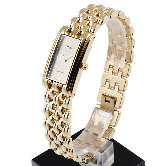 Doxa 409.35.304.11 Lady zegarek damski klasyczny szafirowe - miniatura 3