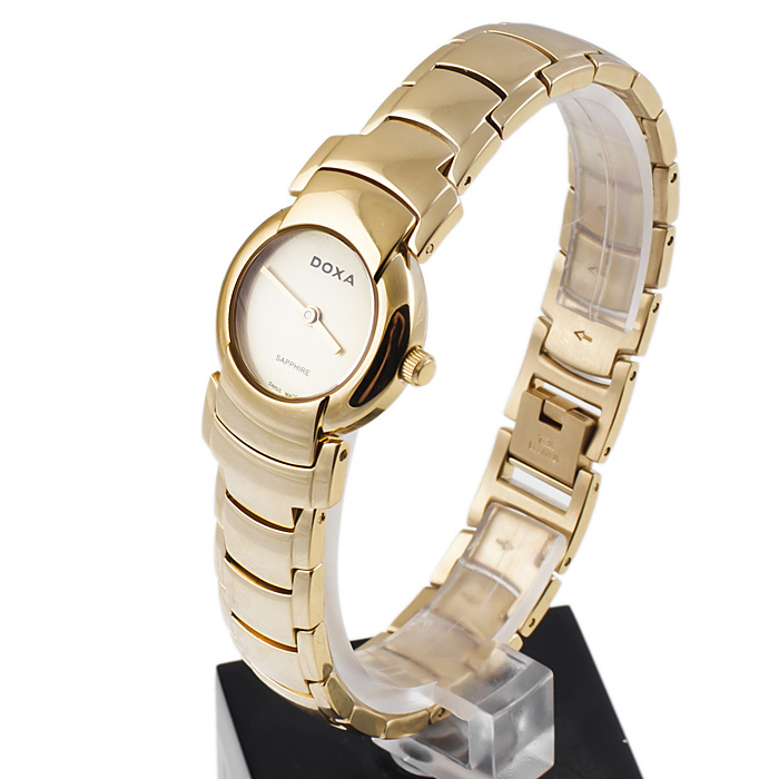 Doxa 414.35.307.11 Lady zegarek damski klasyczny szafirowe - miniatura 3