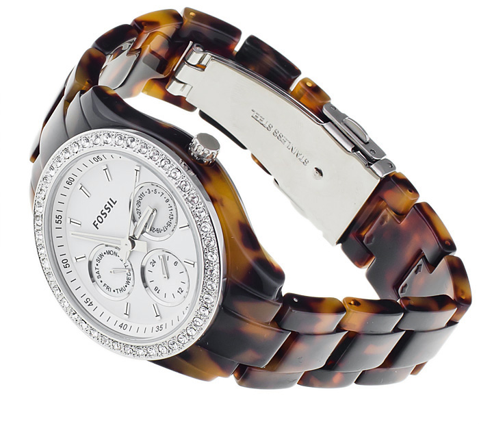 Fossil ES2456 Ladies Dress klasyczny zegarek brązowy - miniatura 4