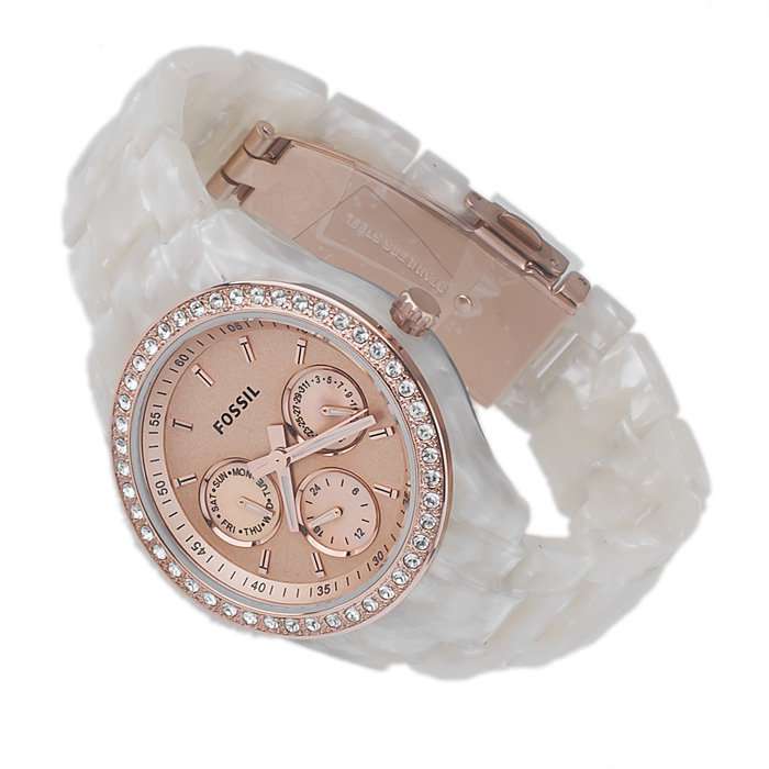 Fossil ES2887 Stella klasyczny zegarek biały - miniatura 4