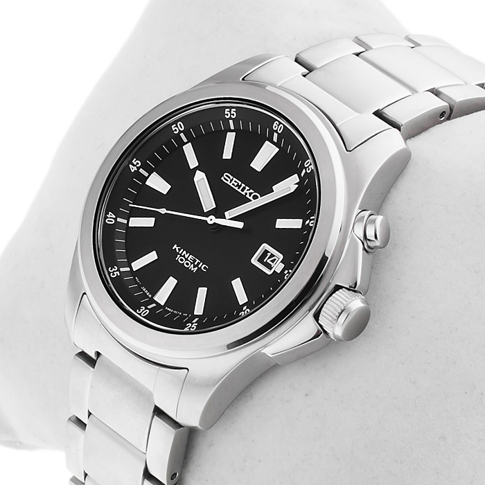 zegarek Seiko SKA463P1 srebrny Kinetic - miniatura 2