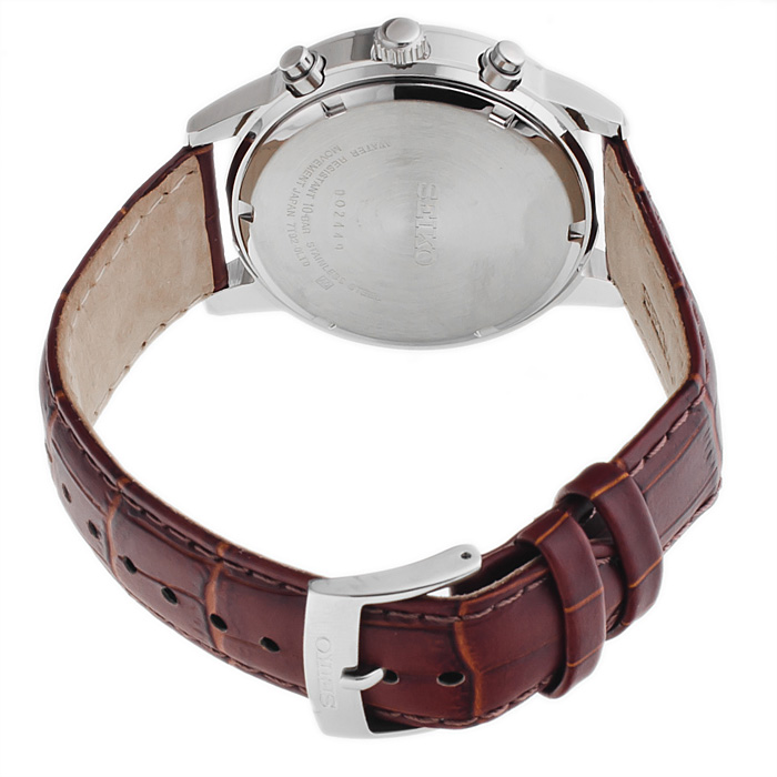 Seiko SNDC31P1 zegarek męski klasyczny Chronograph pasek
