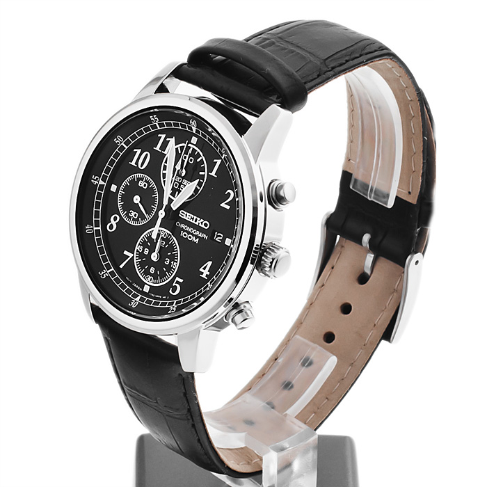 Seiko SNDC33P1 Chronograph Chronograph Quartz 100m zegarek męski sportowy mineralne utwardzane - miniatura 3
