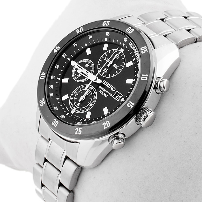 zegarek Seiko SNDC47P1 srebrny Chronograph - miniatura 2