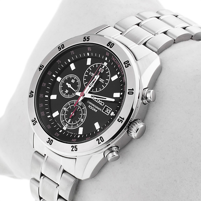zegarek Seiko SNDC49P1 srebrny Chronograph - miniatura 2