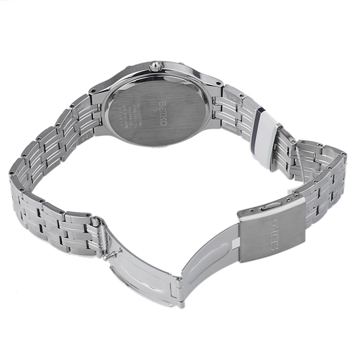 Seiko SNE025P1 zegarek męski klasyczny Solar bransoleta - miniatura 5