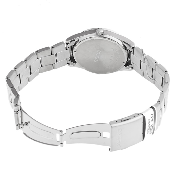 Seiko SNE039P1 zegarek męski klasyczny Solar bransoleta - miniatura 5