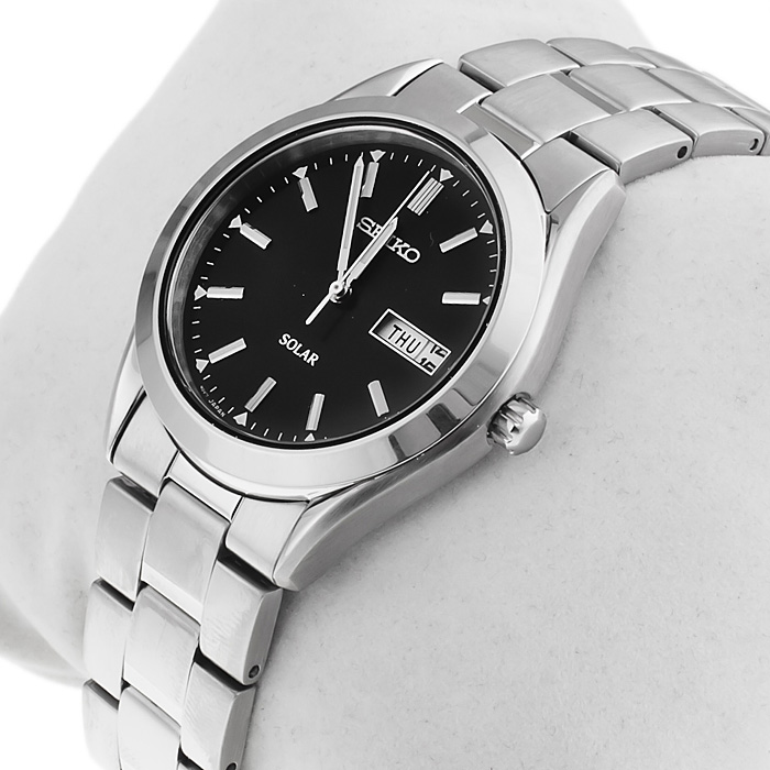 zegarek Seiko SNE039P1 srebrny Solar - miniatura 2